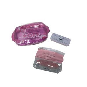 No Mo-Stache Fuzz Off Gift Set Stainless Steel Blade Safety Razor & 24 Strips